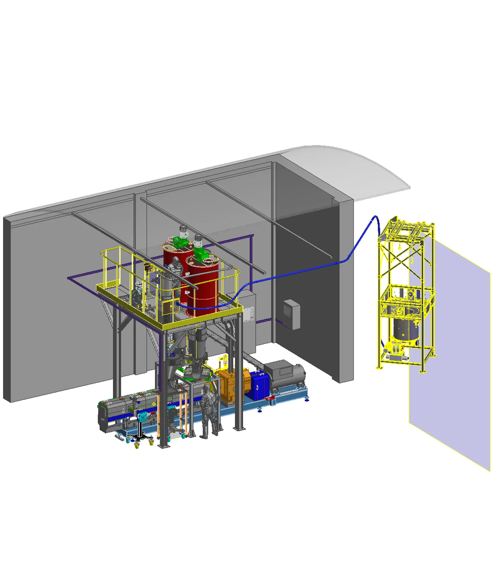 impianti stoccaggio progettazione 3d